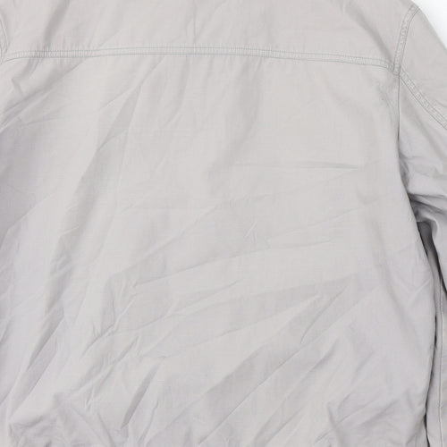 Bosideng Mens Silver Jacket Coat Size L Zip
