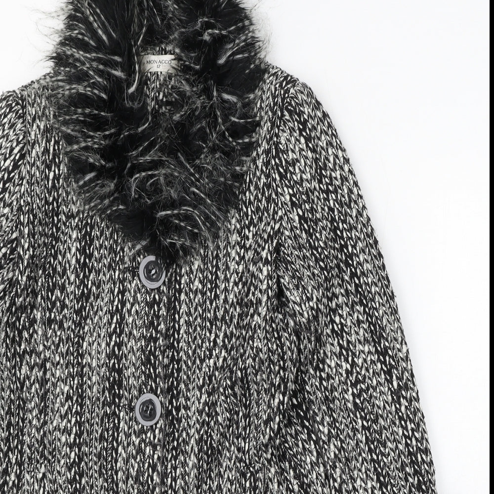 Monacco Womens Multicoloured Jacket Coat Size 12