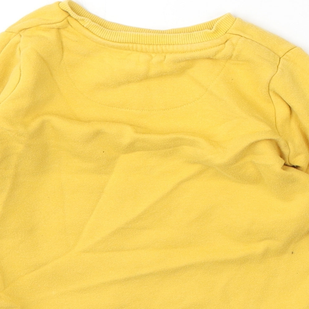 F&F Girls Yellow Cotton Pullover Sweatshirt Size 2-3 Years