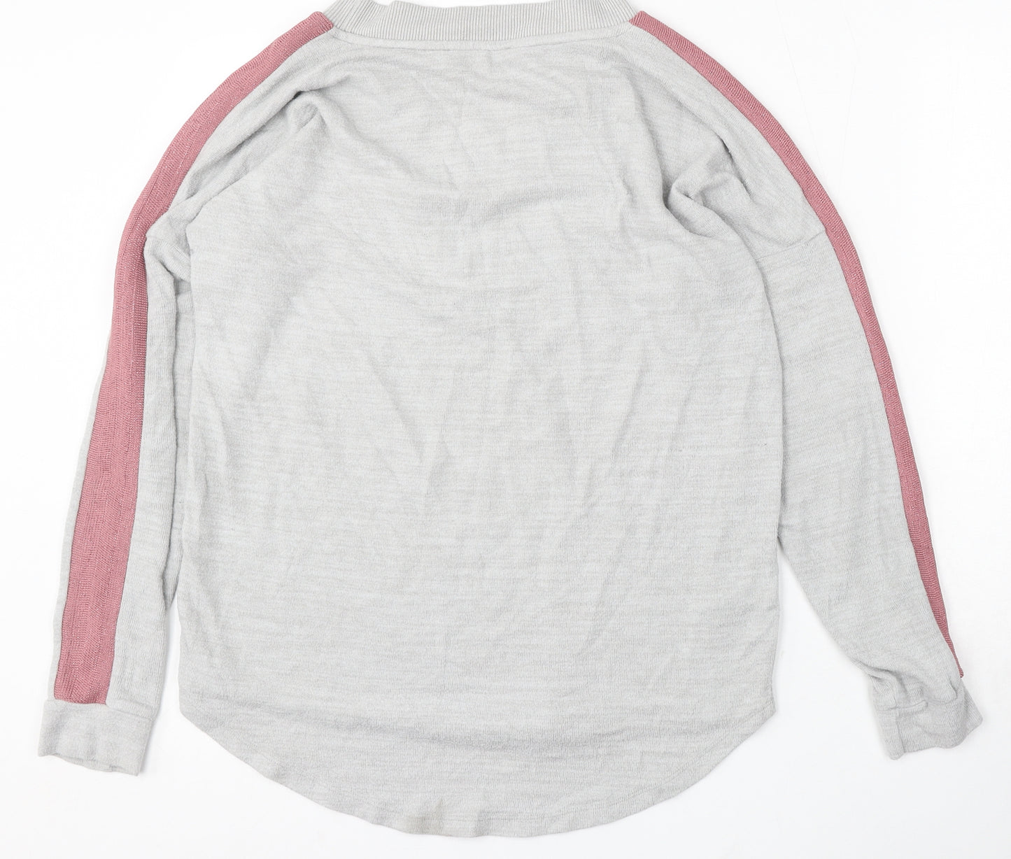 NEXT Womens Grey V-Neck Viscose Pullover Jumper Size 12