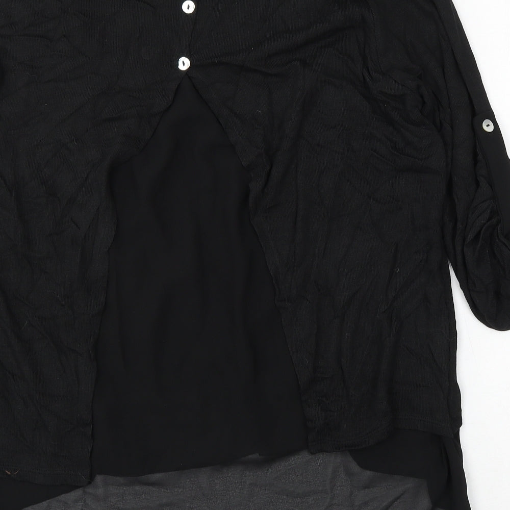 Tiverso Womens Black Round Neck Viscose Pullover Jumper Size M