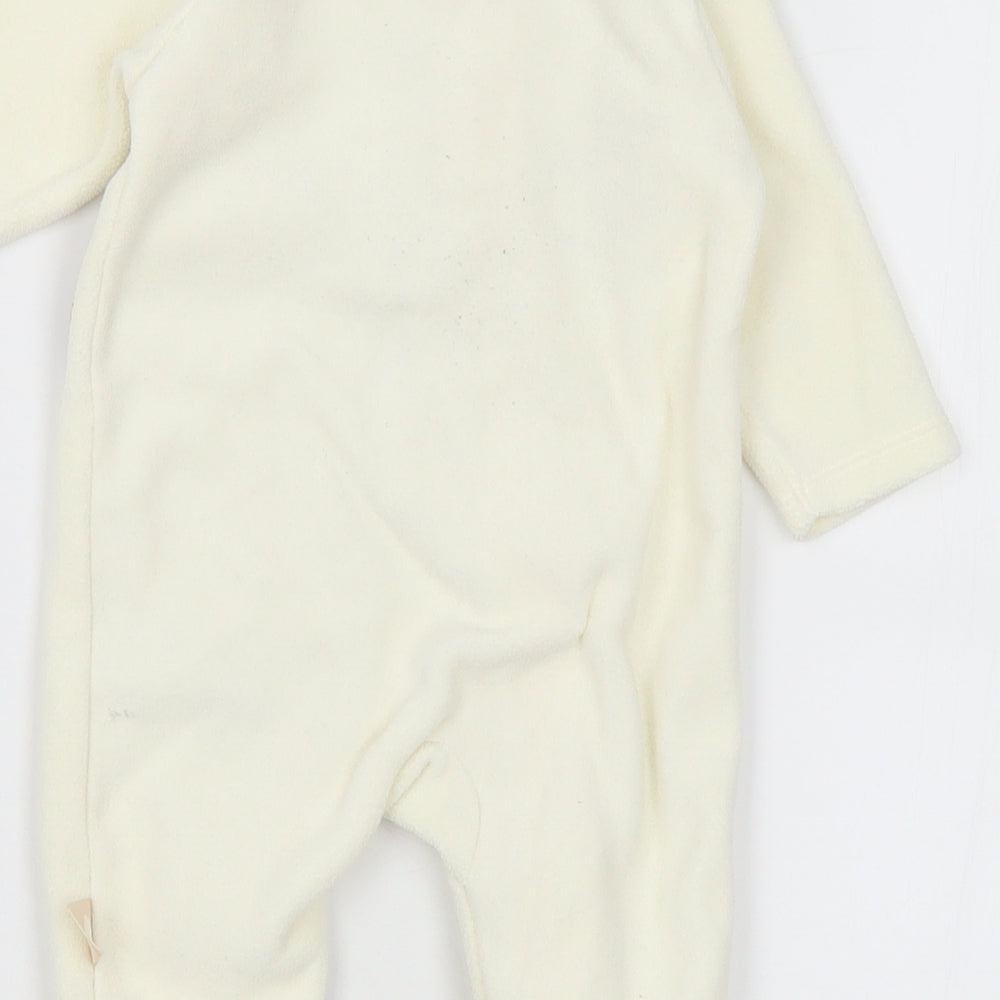 George Baby White Polyester Babygrow One-Piece Size 0-3 Months