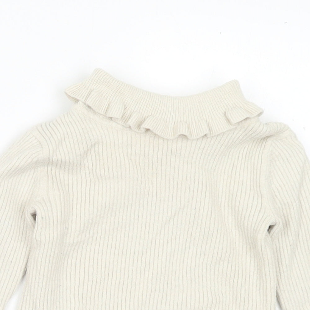 George Girls Beige Viscose Pullover Jumper Size 12-18 Months