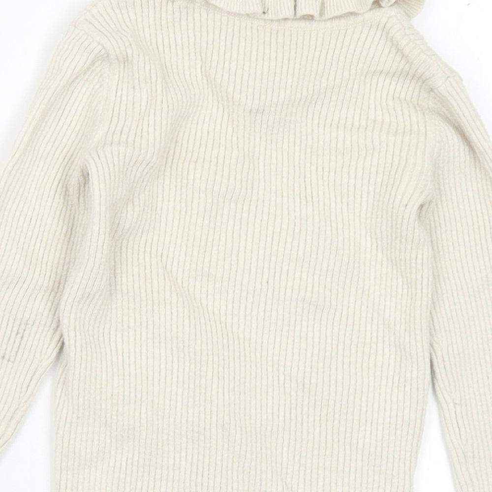 George Girls Beige Viscose Pullover Jumper Size 12-18 Months