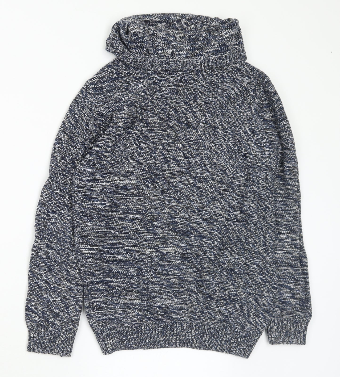NEXT Boys Blue Roll Neck Cotton Pullover Jumper Size 10 Years
