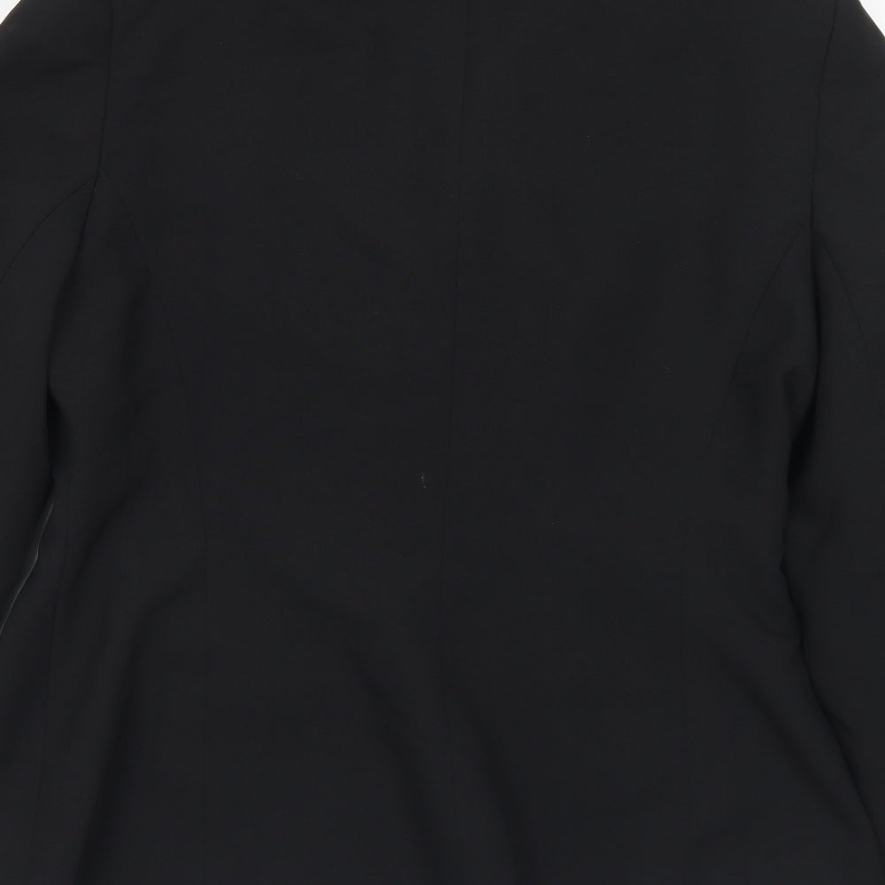 New Look Womens Black Polyester Jacket Suit Size 14