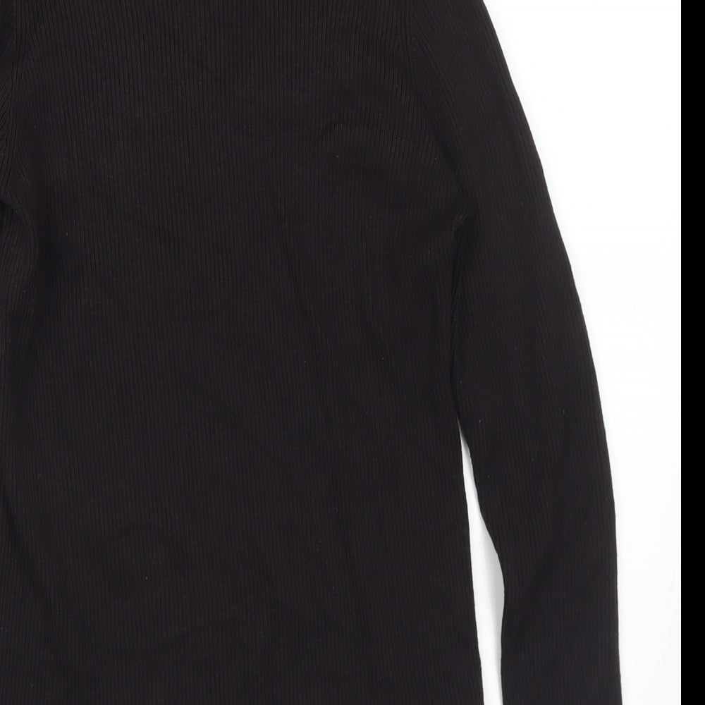 Marks and Spencer Womens Brown Roll Neck Viscose Pullover Jumper Size 16