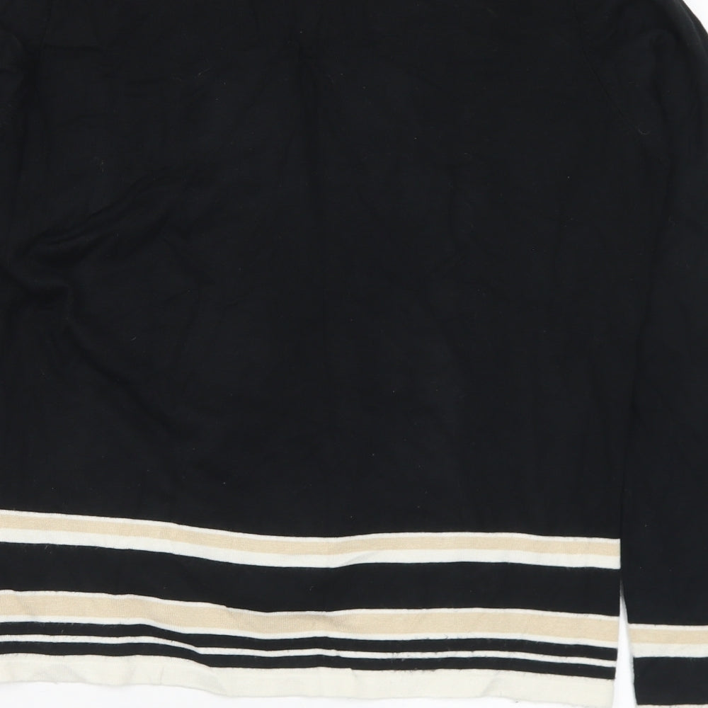 Debenhams Womens Multicoloured V-Neck Striped Viscose Cardigan Jumper Size 12