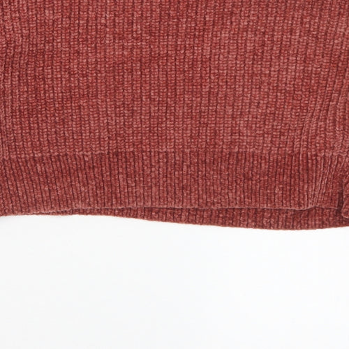 New Look Girls Brown Round Neck Acrylic Pullover Jumper Size 10-11 Years