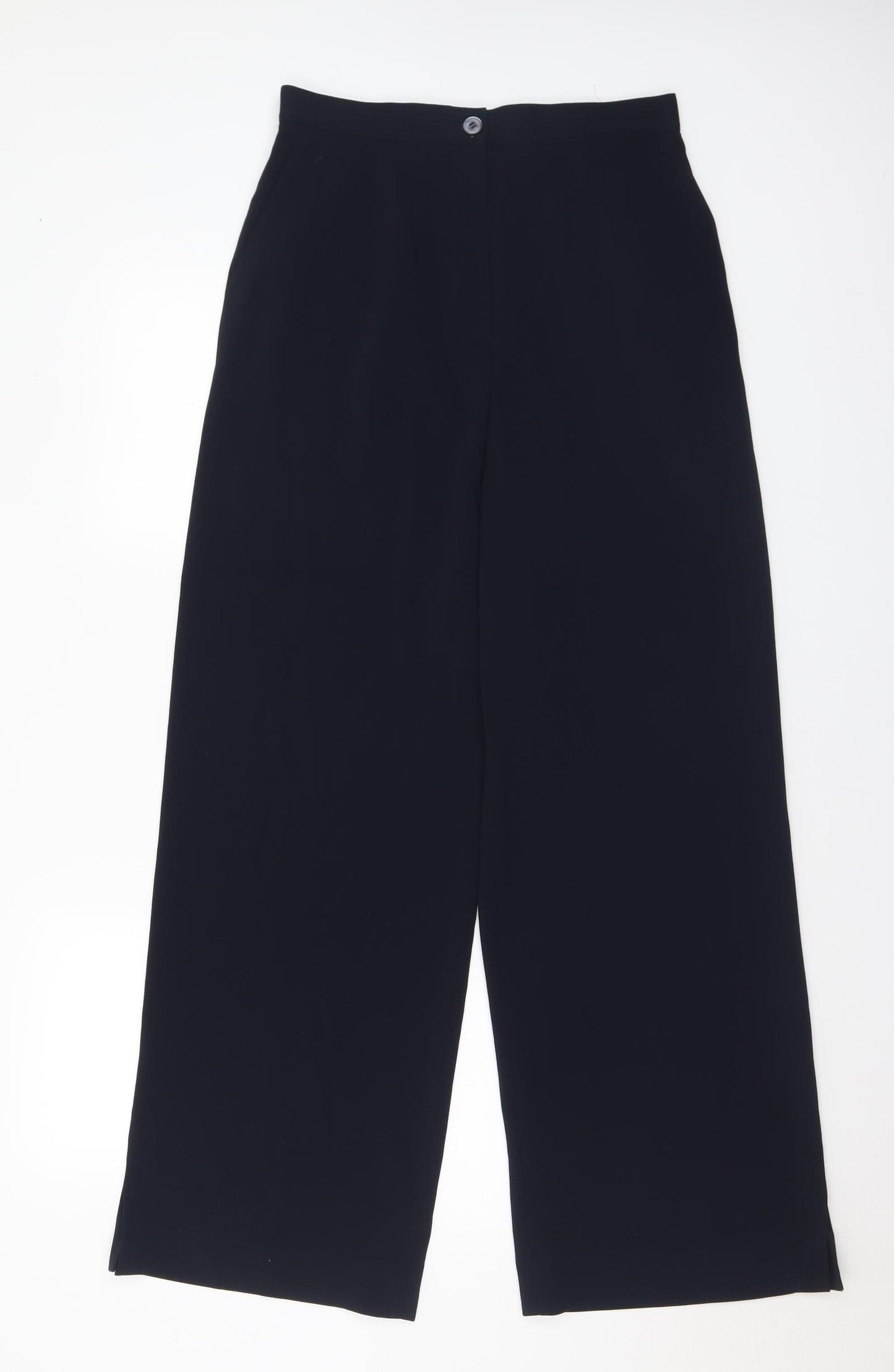 Country Casuals Womens Blue Polyester Trousers Size 12 L31 in Regular Button