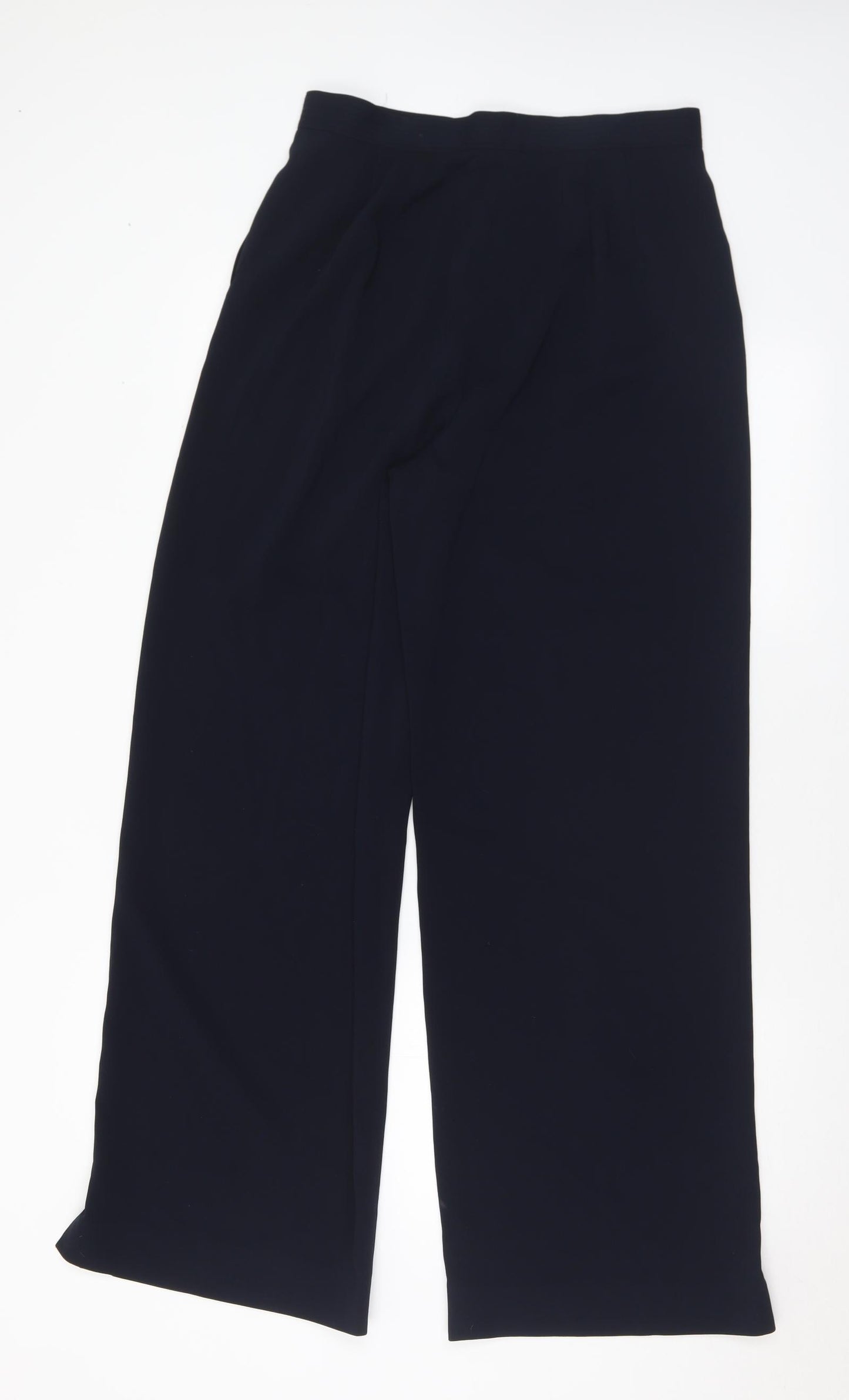 Country Casuals Womens Blue Polyester Trousers Size 12 L31 in Regular Button