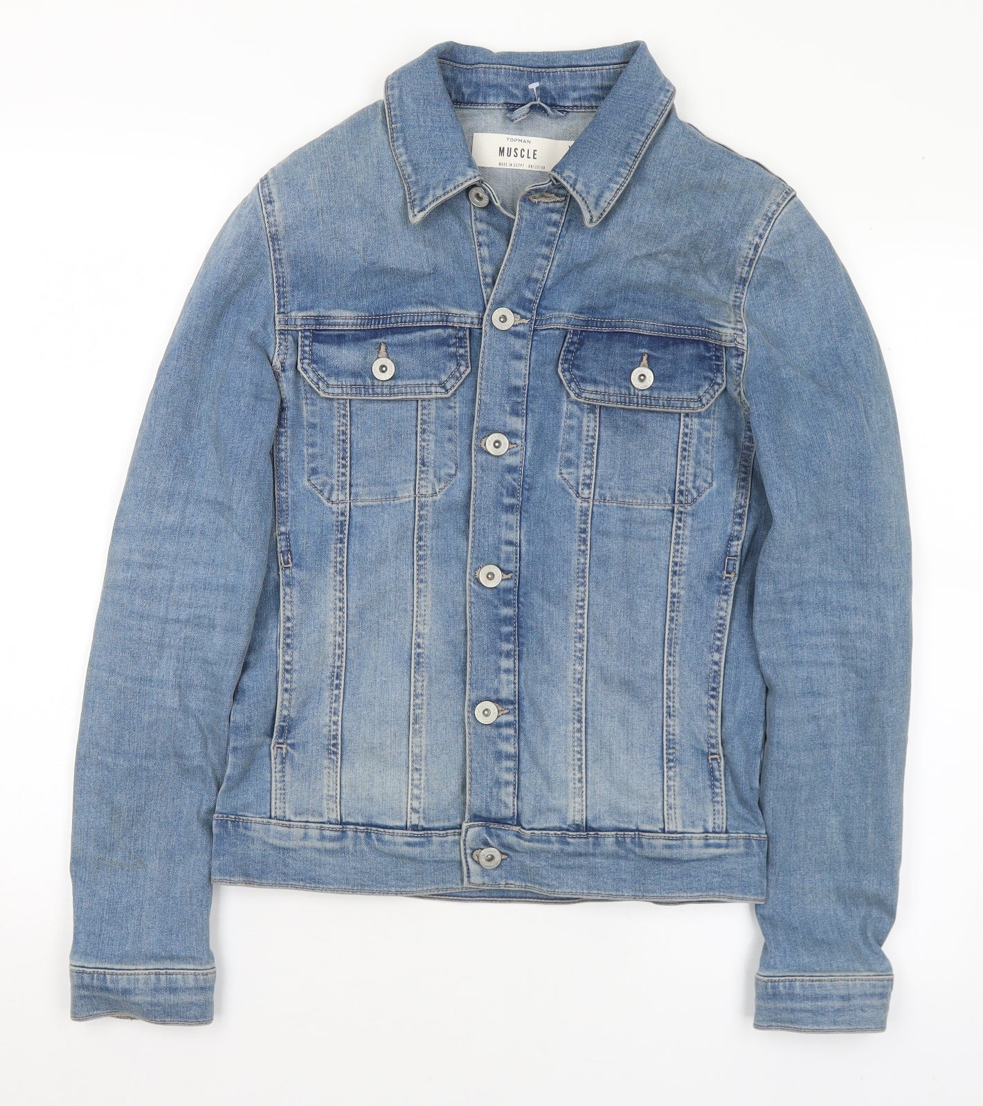 Topman Mens Blue Jacket Size XS Button