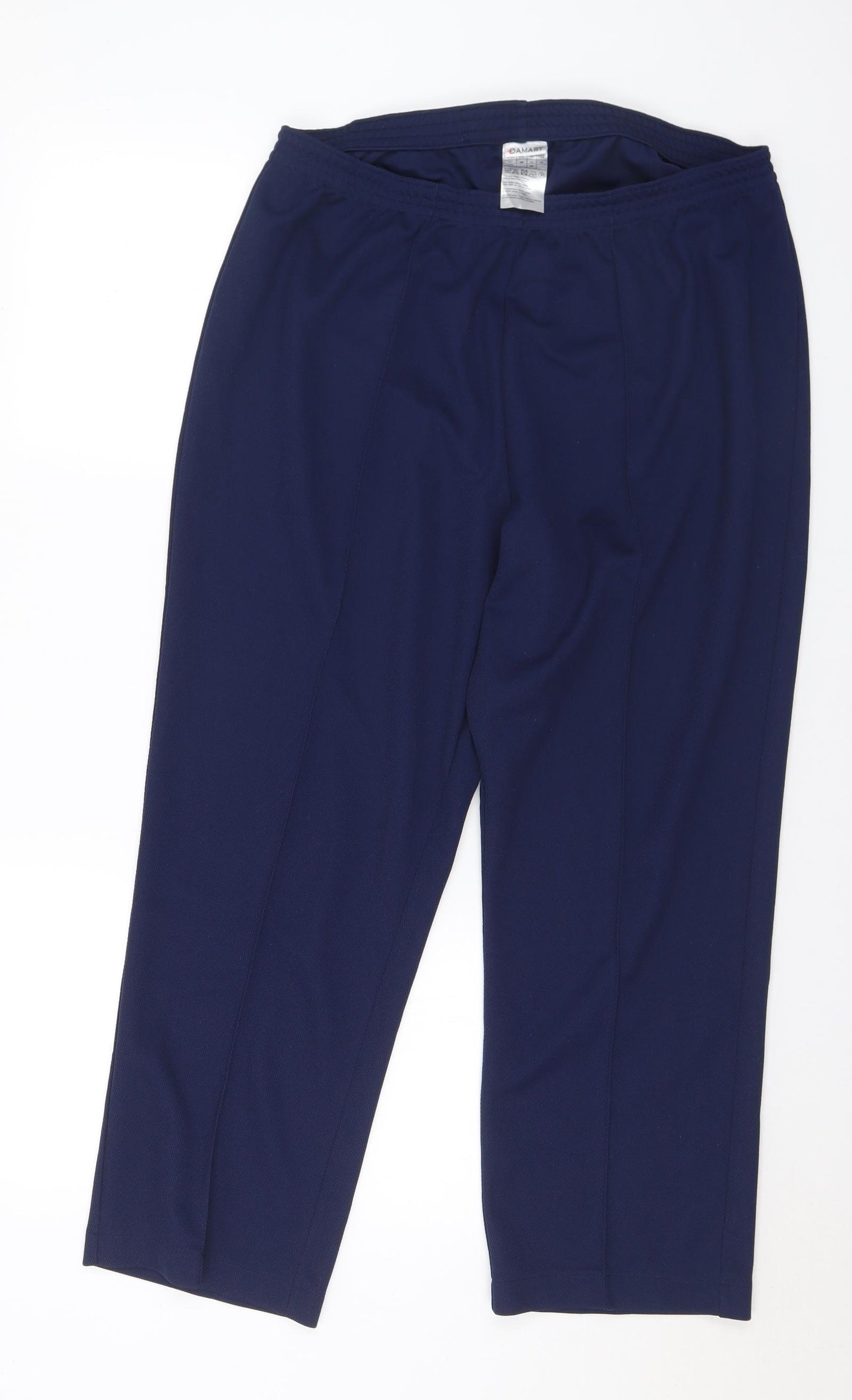 Damart Womens Blue Polyester Trousers Size 18 L25 in Regular