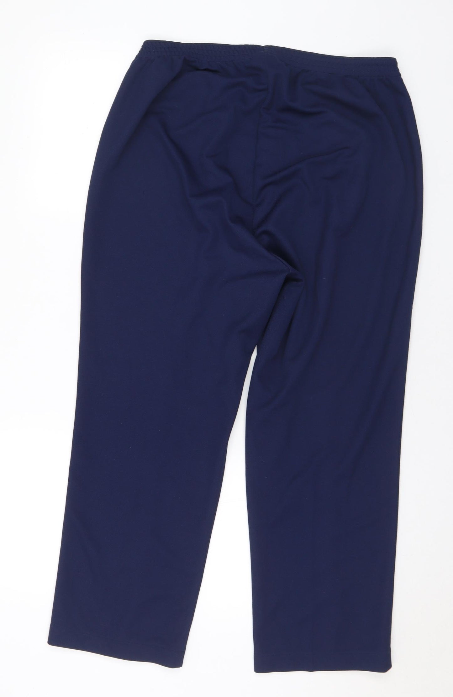 Damart Womens Blue Polyester Trousers Size 18 L25 in Regular