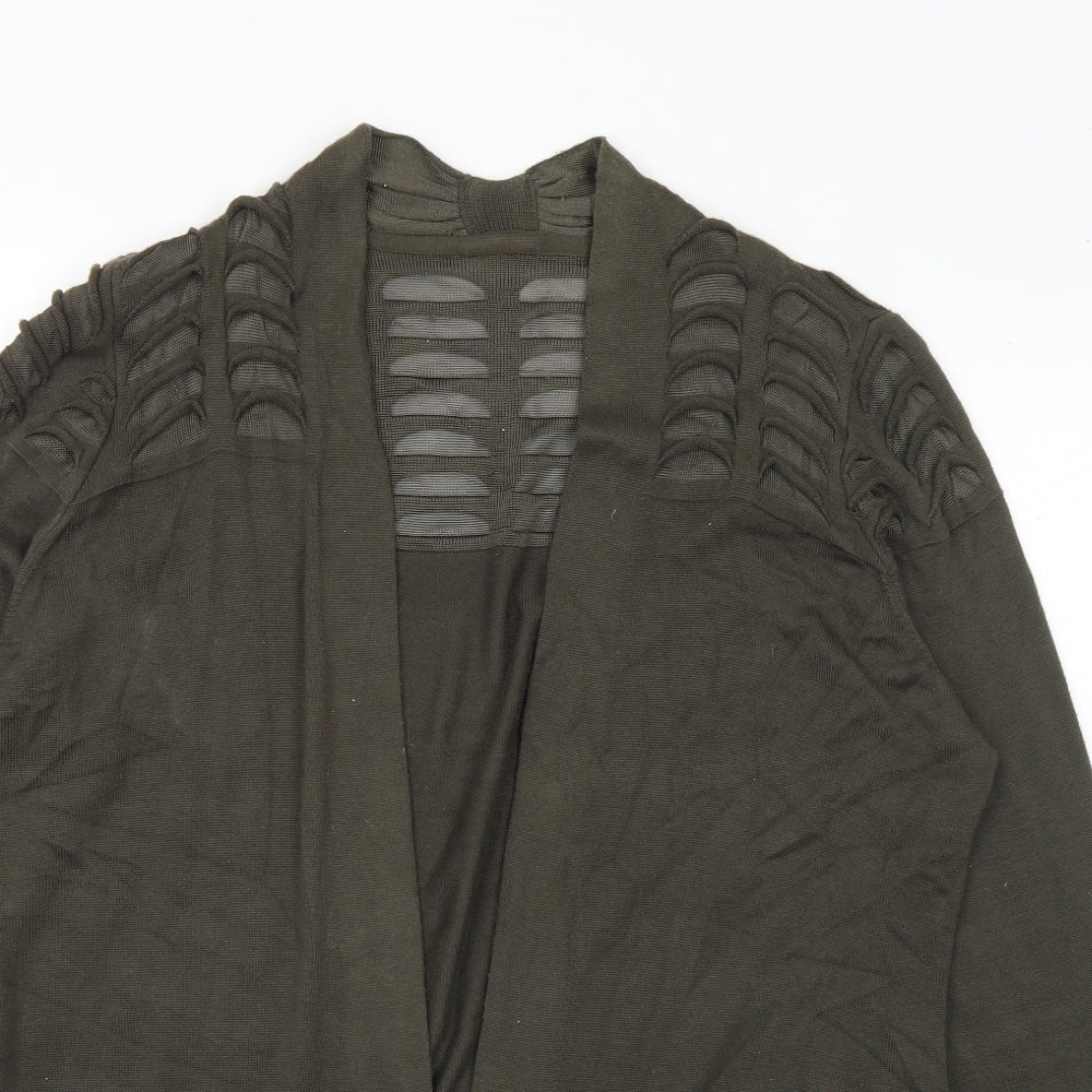 Marks and Spencer Womens Green V-Neck Viscose Cardigan Jumper Size 16