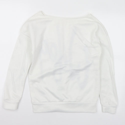 Preworn Womens White Polyester Pullover Sweatshirt Size S - Wifey