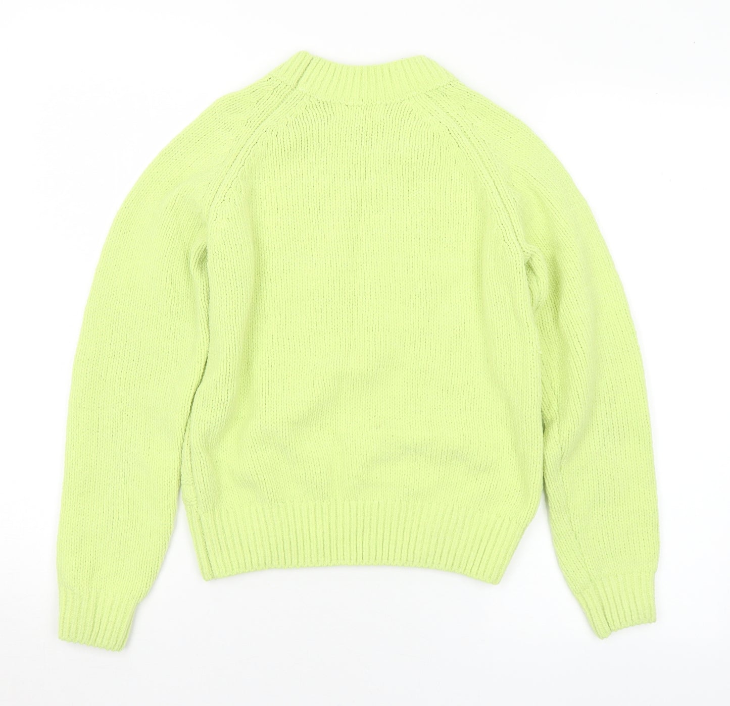 Primark Womens Green Mock Neck Polyester Pullover Jumper Size 6 - 6-8