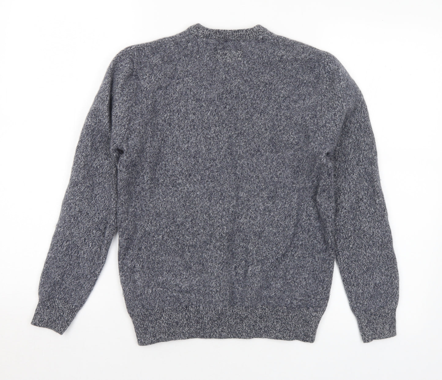 Jack Wills Womens Grey Crew Neck Wool Pullover Jumper Size M