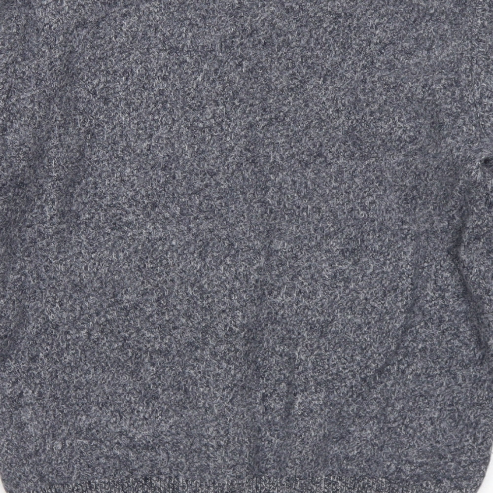 Jack Wills Womens Grey Crew Neck Wool Pullover Jumper Size M