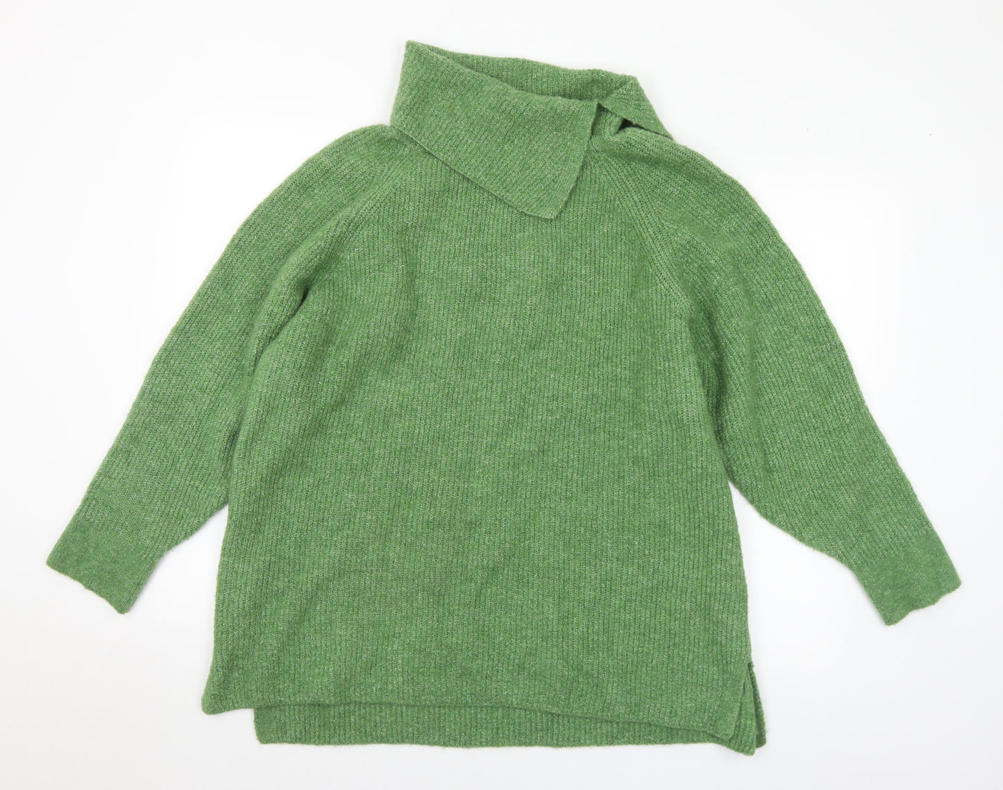 Monsoon Womens Green Roll Neck Acrylic Pullover Jumper Size L