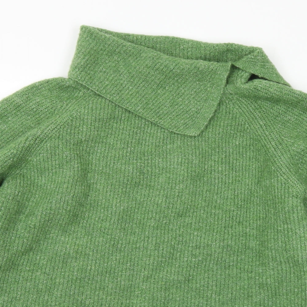 Monsoon Womens Green Roll Neck Acrylic Pullover Jumper Size L