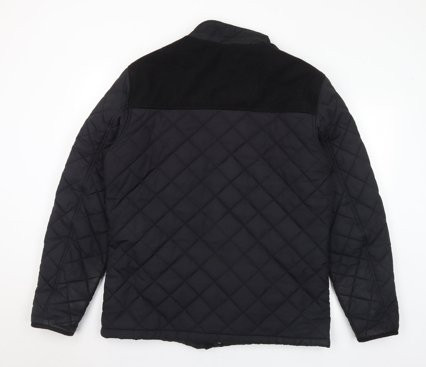 NEXT Mens Black Quilted Coat Size L Zip