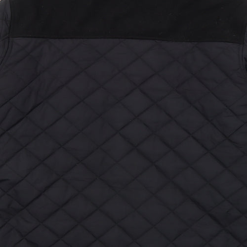 NEXT Mens Black Quilted Coat Size L Zip