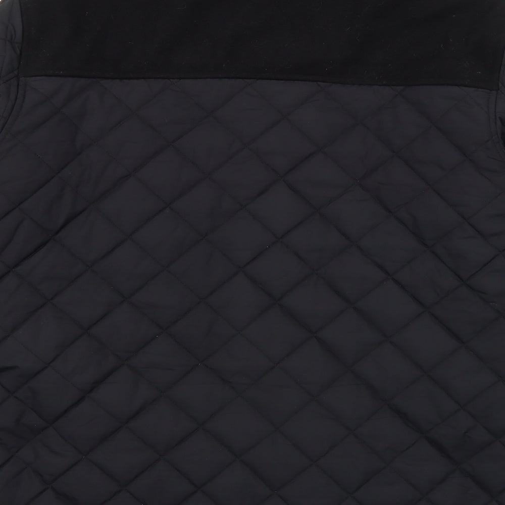 NEXT Mens Black Quilted Coat Size L Zip