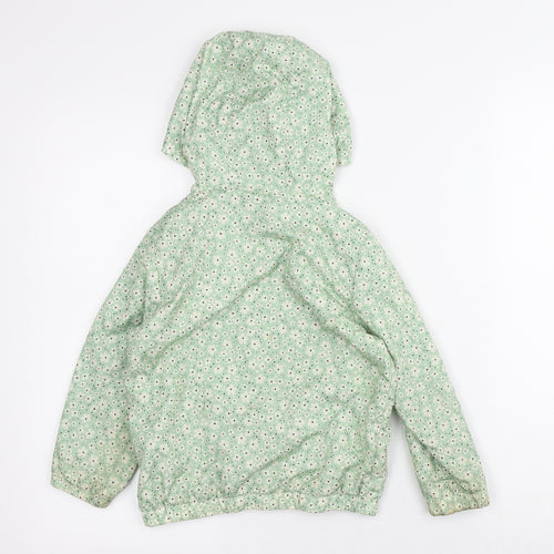 George Girls Green Floral Rain Coat Coat Size 4-5 Years