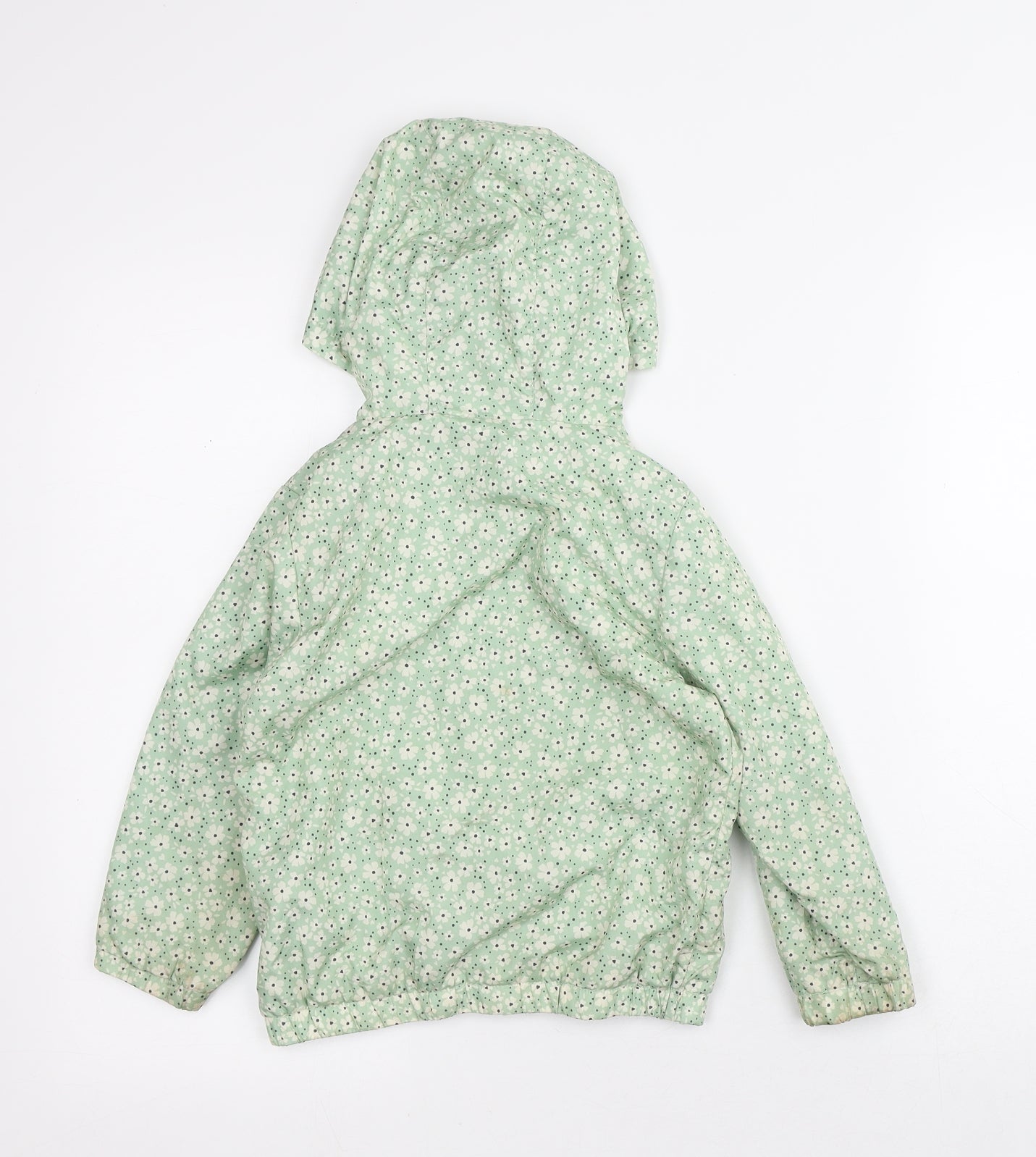George Girls Green Floral Rain Coat Coat Size 4-5 Years
