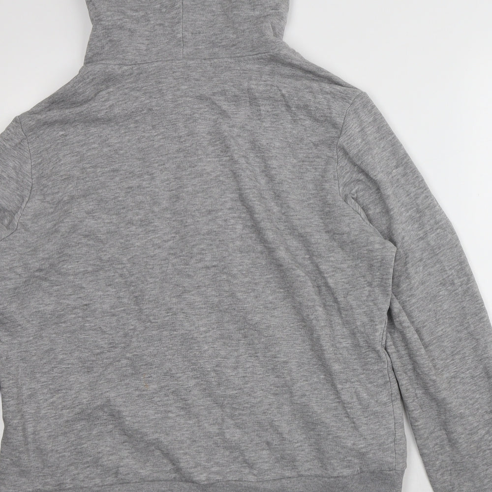 Divided Mens Grey Cotton Full Zip Hoodie Size XL