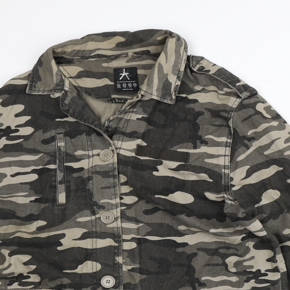 Atmosphere Womens Green Camouflage Jacket Size 14