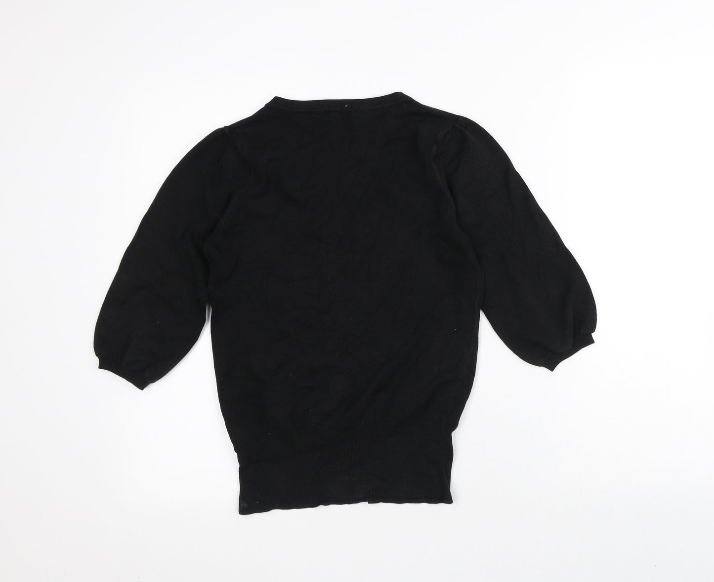 River Island Womens Black Viscose Pullover Sweatshirt Size 8