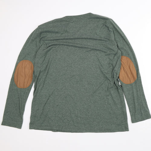 Preworn Womens Green Polyester Pullover Sweatshirt Size L
