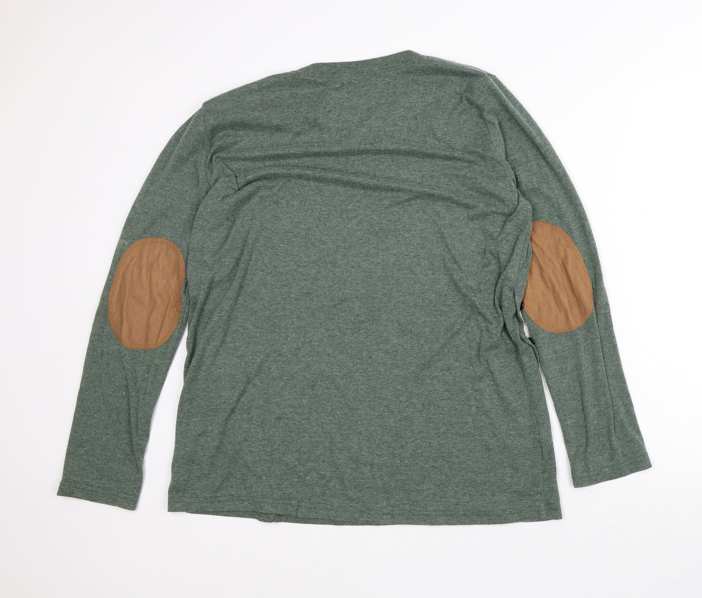 Preworn Womens Green Polyester Pullover Sweatshirt Size L