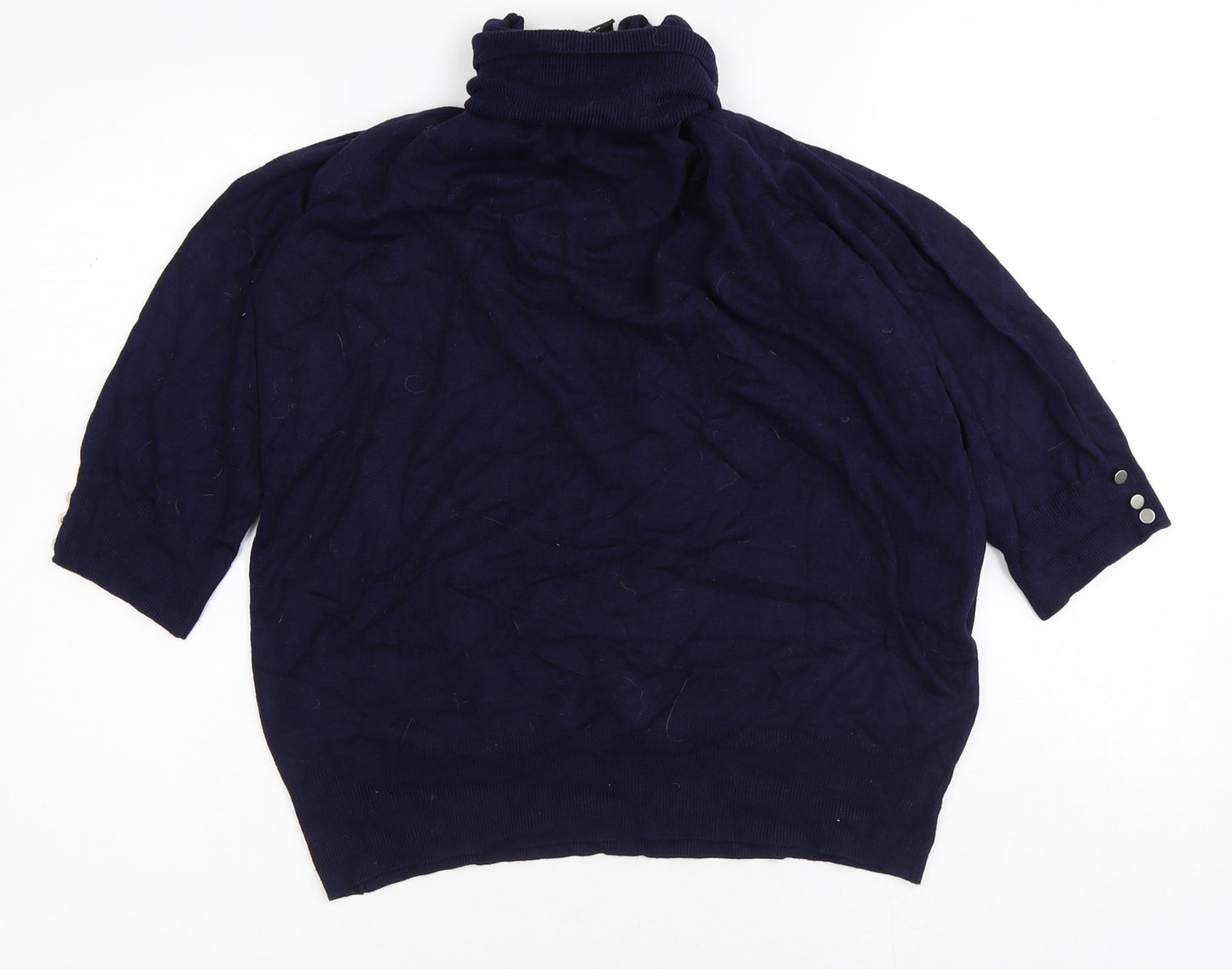 Wallis Womens Blue Viscose Pullover Sweatshirt Size 16