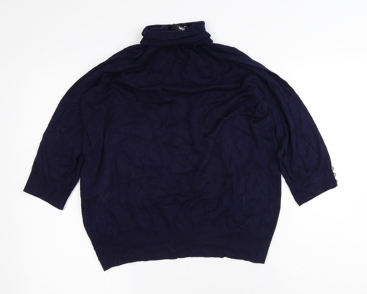 Wallis Womens Blue Viscose Pullover Sweatshirt Size 16
