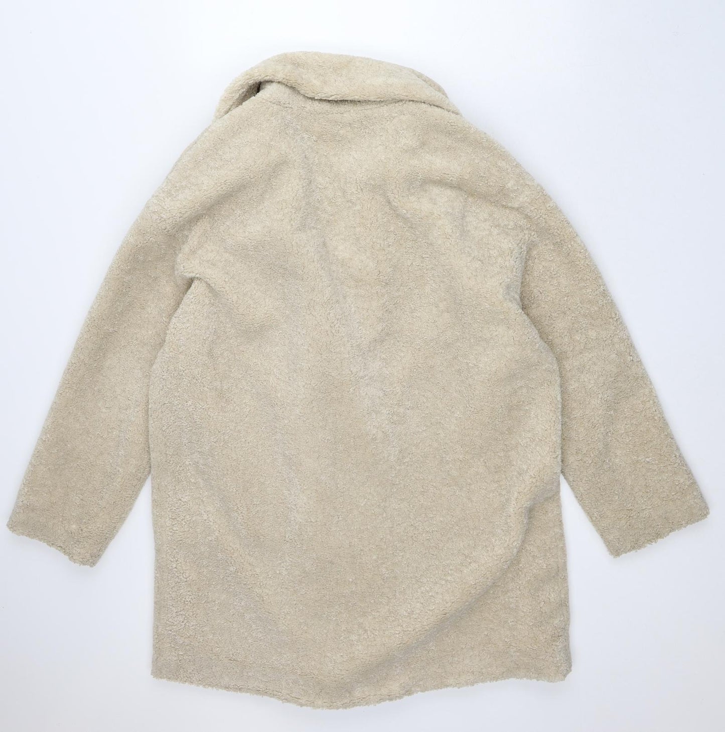 Primark Womens Beige Jacket Coat Size 14 - Woollen Texture