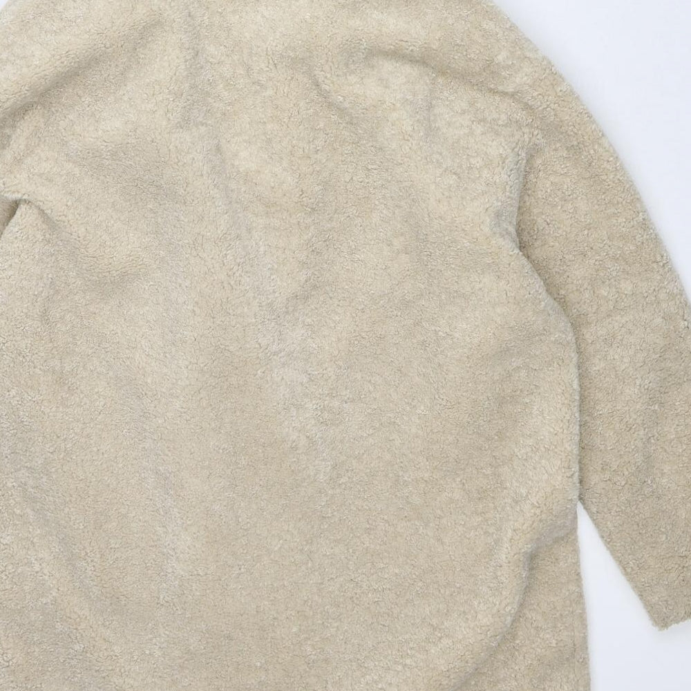 Primark Womens Beige Jacket Coat Size 14 - Woollen Texture