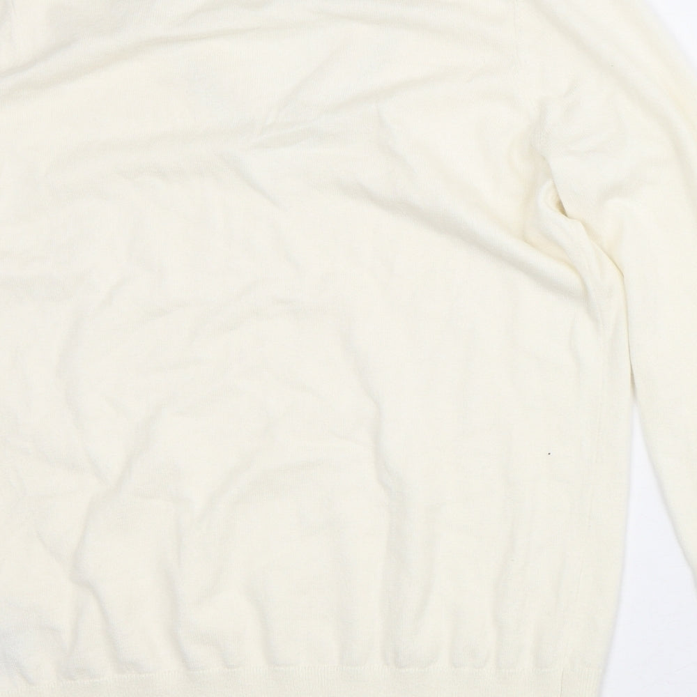 Boden Mens Beige Striped Wool Pullover Sweatshirt Size M