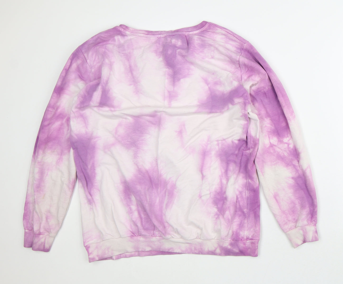 Atmosphere Womens Purple Geometric Cotton Pullover Sweatshirt Size 18 - Tie-Dye
