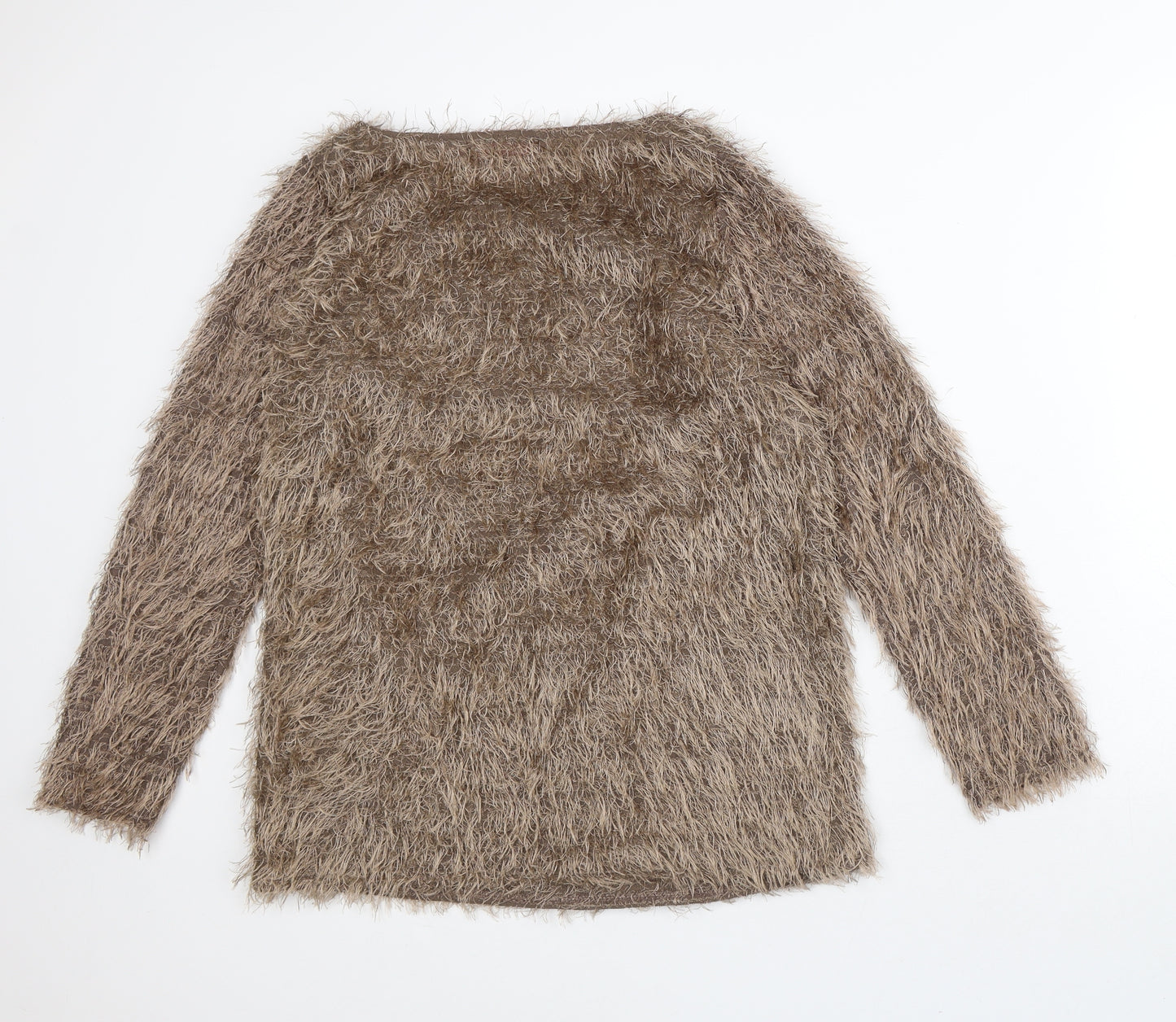 Oh My Love Womens Brown Polyester Pullover Sweatshirt Size M