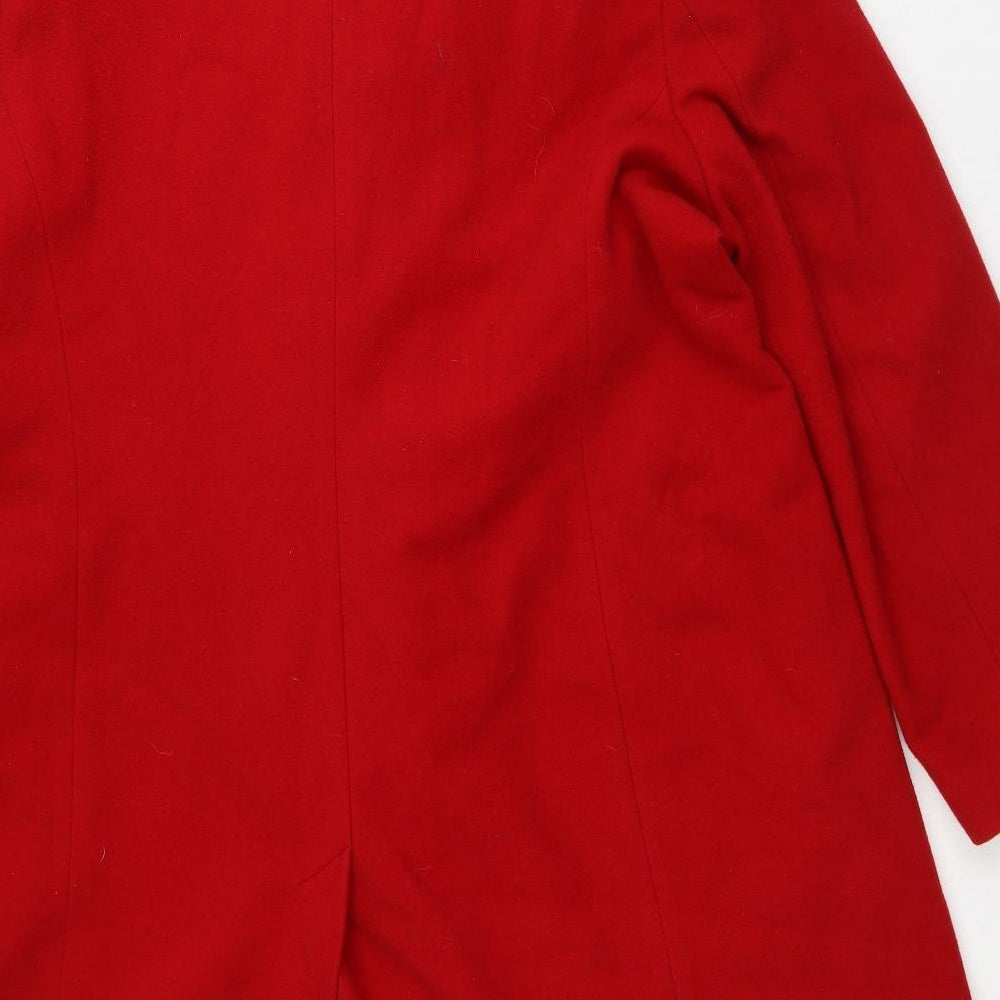 Preworn Womens Red Trench Coat Coat Size 20