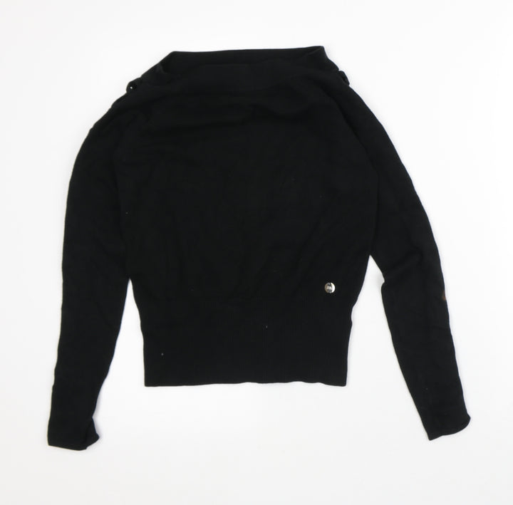 River Island Womens Black Viscose Pullover Sweatshirt Size 10
