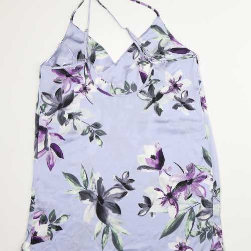 Love To Lounge Womens Purple Floral Polyester Cami Pyjama Top Size M