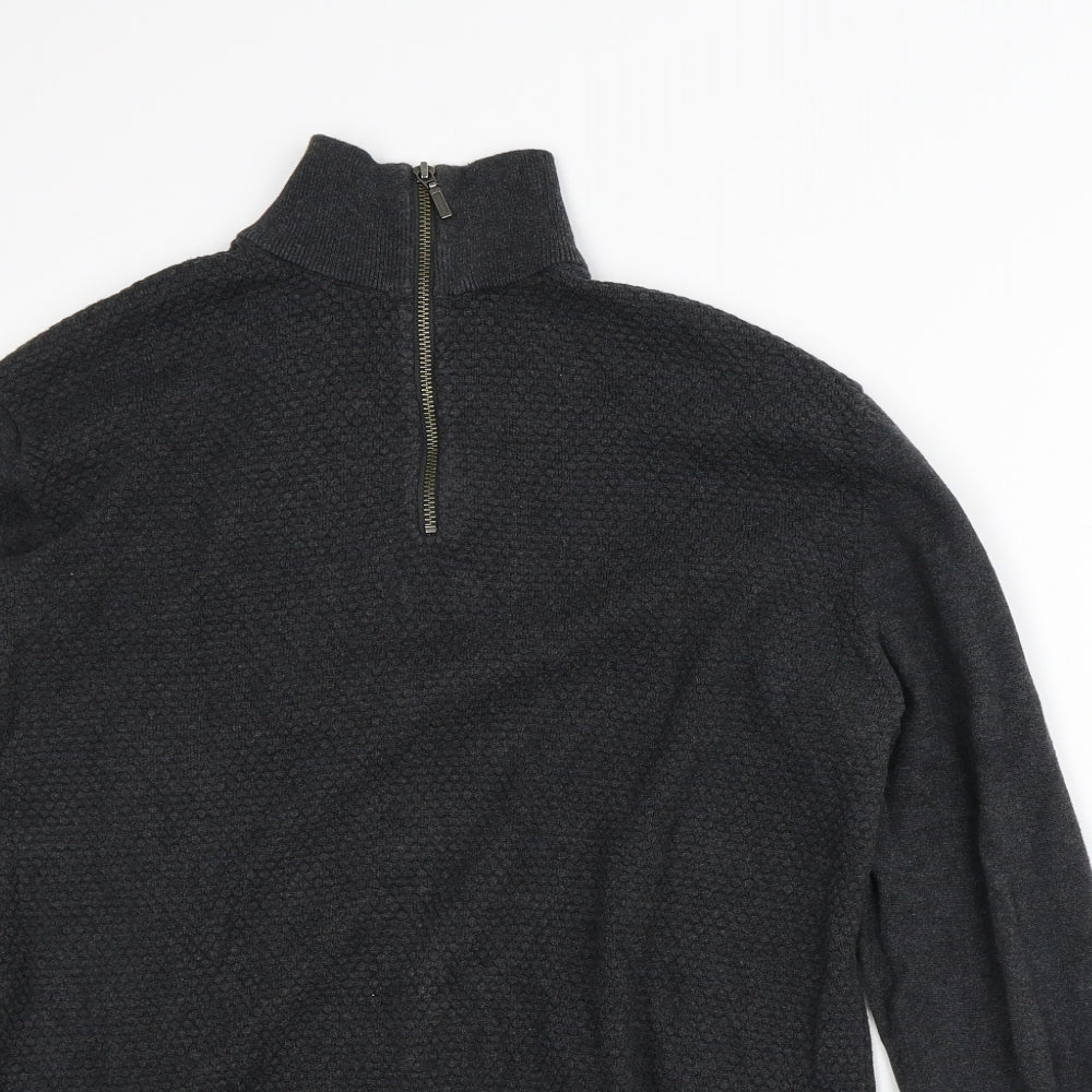 TU Mens Grey Cotton Pullover Sweatshirt Size L