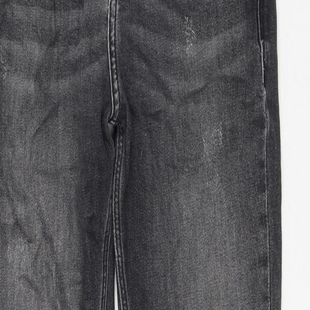 River Island Womens Grey Cotton Skinny Jeans Size 8 L28 in Regular