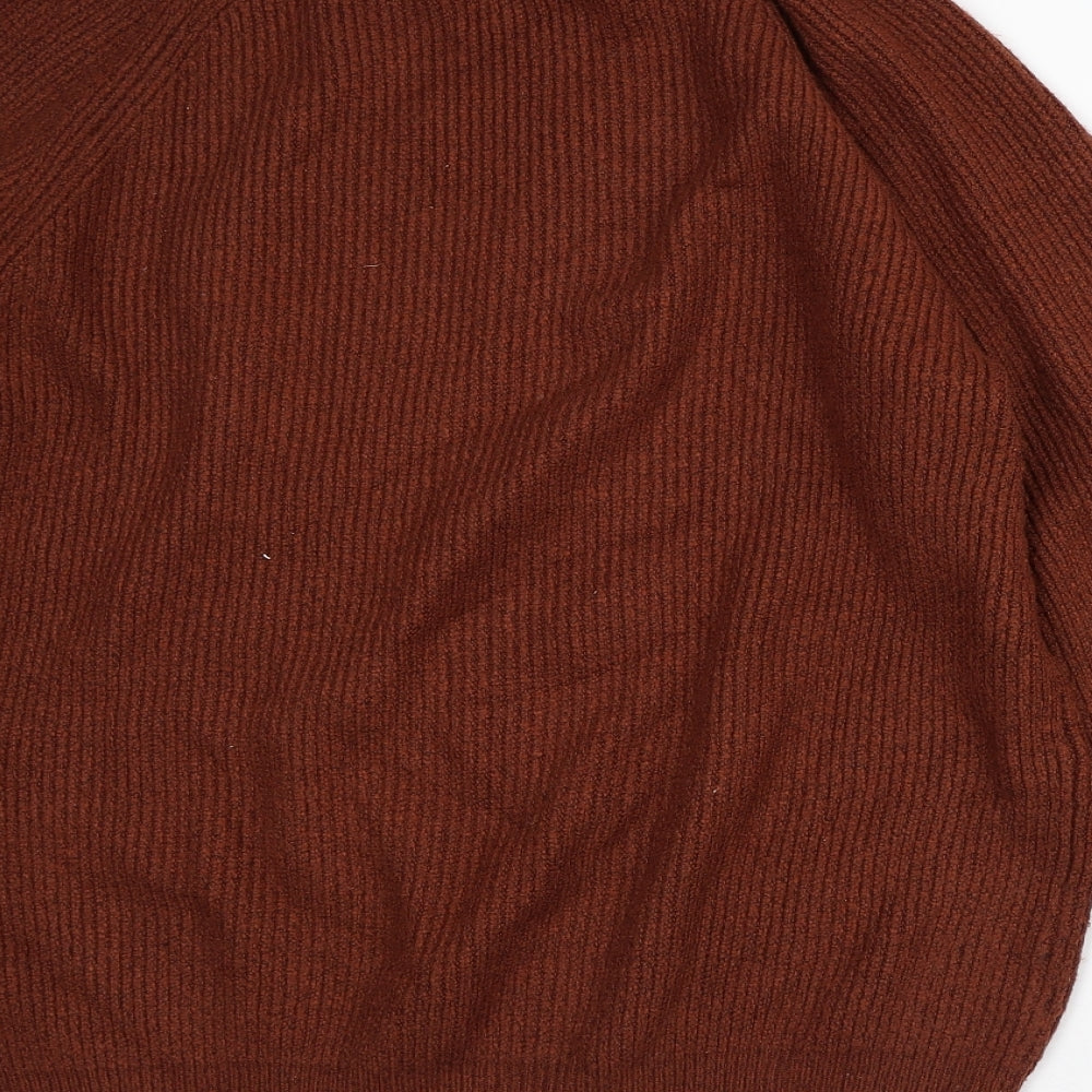 Marks and Spencer Mens Brown Crew Neck Polyamide Pullover Jumper Size 2XL