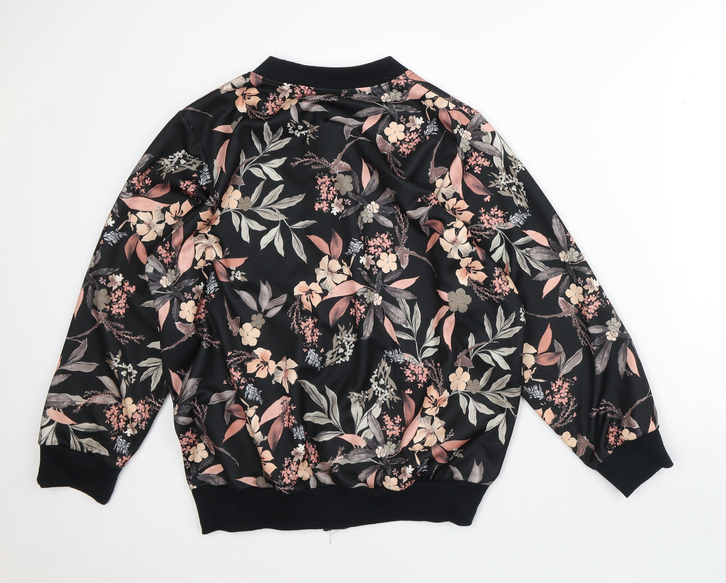 Preworn Womens Black Floral Jacket Size 20