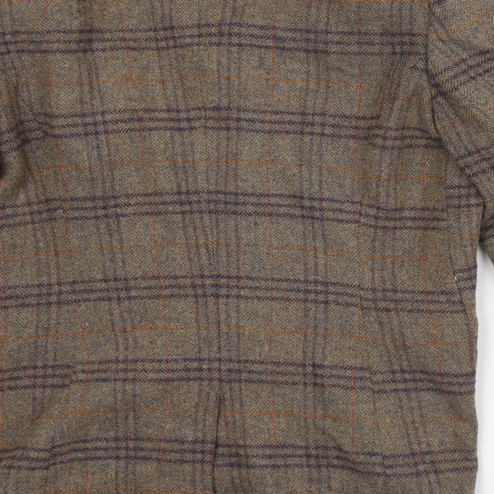 NEXT Womens Brown Plaid Jacket Size 12